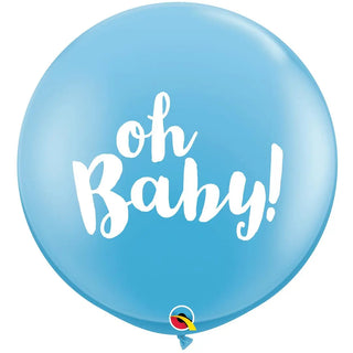 Giant Blue Oh Baby Balloon - 90cm