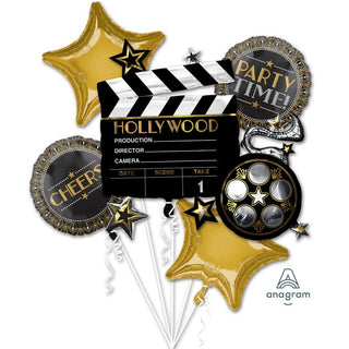 Hollywood Balloon Bouquet - Gold