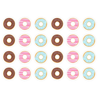 Donut Edible Icing Cupcake Images | Donut Party Supplies NZ