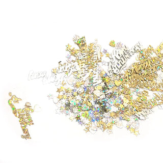 Gold & Silver Happy Anniversary Confetti | Anniversary Decorations NZ
