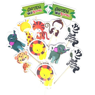 Jungle Cupcake Toppers | Jungle Cake Toppers | Jungle Animal Party | Jungle Animal Cake Decorations 