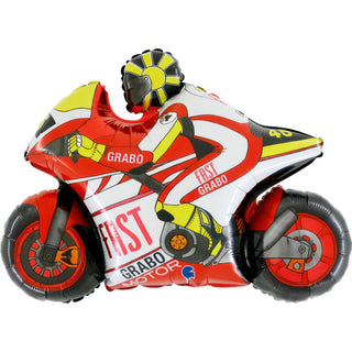Red Motorbike Supershape Foil Balloon | Motorbike Party Supplies NZ