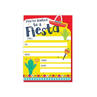Fiesta Party Invitations - 8 Pkt