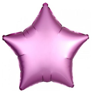 Satin Luxe Flamingo Pink Star Foil Balloon