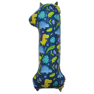 Giant Dinosaur Number 1 Foil Balloon | Dinosaur 1st Birthday Party Supplies NZ