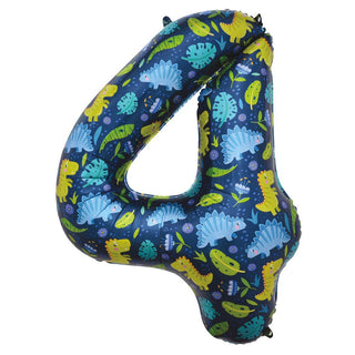 Giant Dinosaur Number 4 Foil Balloon