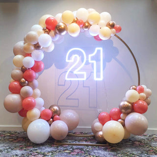 Peach Champagne Balloon Frame Backdrop Hire | Event Hire Wellington NZ