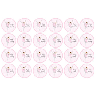 Ballerina Edible Icing Cupcake Images