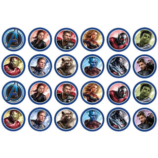 Avengers Endgame Edible Icing Cupcake Images | Avengers Party Supplies NZ