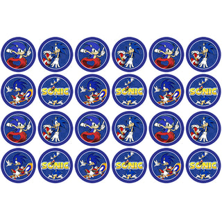 Sonic the Hedgehog Edible Icing Cupcake Images | Sonic the Hedgehog Party Supplies NZ