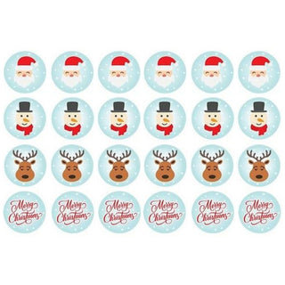Christmas Character Edible Icing Cupcake Images