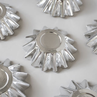 Silver Bloom Cupcake Baking Cups | Silver Party Supplies NZ