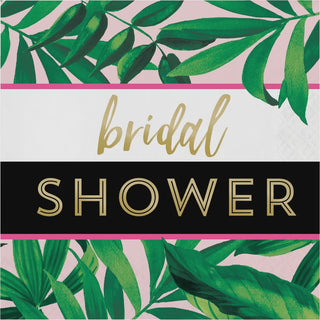 Tropical Bridal Shower Napkins - Lunch 16 Pkt