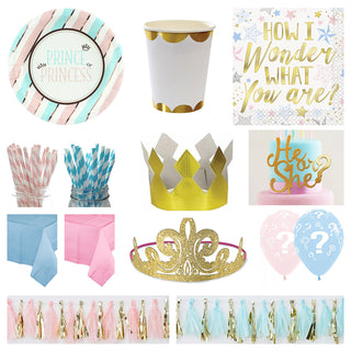 Prince or Princess Gender Reveal Pack for 12 - SAVE 30%