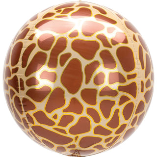 Giraffe Print Orbz Foil Balloon