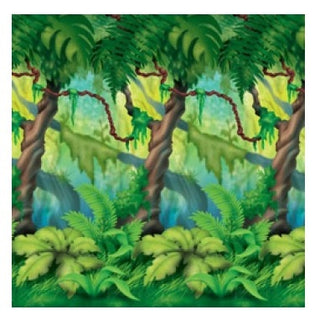 Jungle Party Backdrop | Dinosaur Party Backdrop | Jungle Party Supplies | Tree Forest Jungle Wall Backdrop 