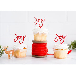 My Mind's Eye Joy Cupcake Toppers - 8 Pkt