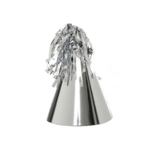 Five Star Metallic Silver Party Hats - 10 Pkt