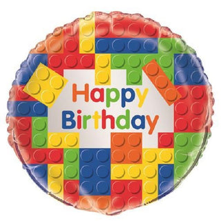 Lego Blocks Happy Birthday Foil Balloon | Lego Party Supplies NZ