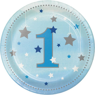 Blue 1st Birthday Plates | Blue 1st Birthday Supplies NZ