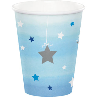 One Little Star Blue Cups | Boys 1st Birthday Party Supplies NZ