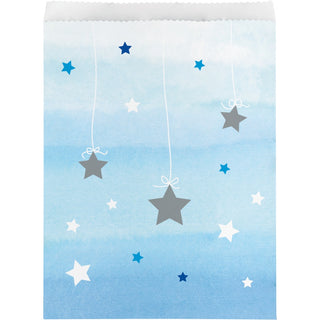 One Little Star Blue Treat Bags - 10 Pkt