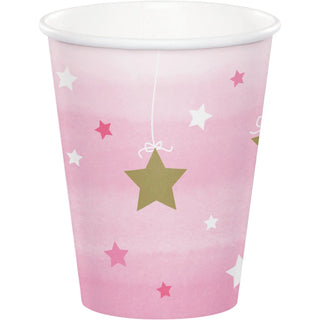 One Little Star Pink Cups | Pink 1st Birthday Party Supplies NZ