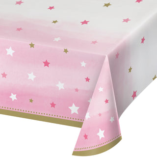 One Little Star Pink Tablecover | Pink Party Supplies NZ