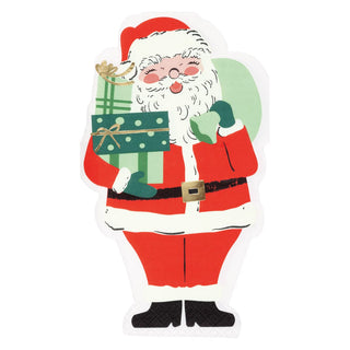 Vintage Christmas Santa Shaped Napkins | Christmas Tableware NZ