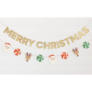 Gingerbread Glitter Merry Christmas Garland Set | Christmas Decorations NZ