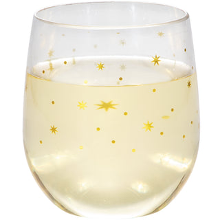 Stars Stemless Wine Glasses - 6 Pkt