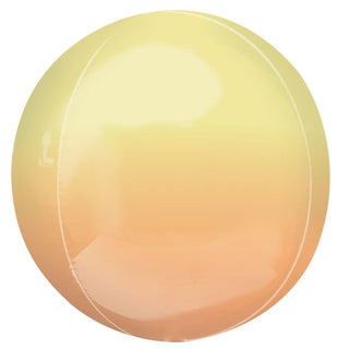 Ombre Yellow Orange Orbz Foil Balloon