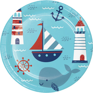 Nautical Plates - Dinner 8 Pkt