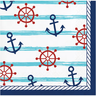 Nautical Napkins - Beverage 16 Pkt