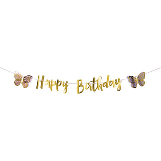 Butterfly Shimmer Ribbon Banner