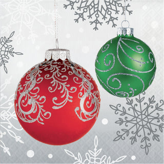Elegant Ornaments Napkins - Lunch 16 Pkt