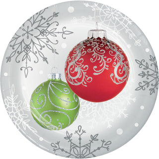Elegant Ornaments Plates - Lunch 8 Pkt
