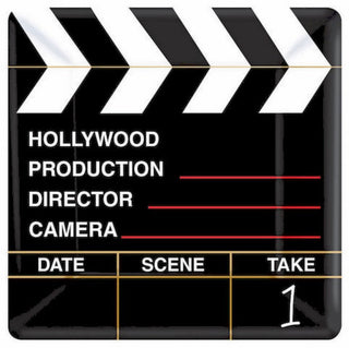 Directors Cut Clapboard Plates - Dinner XL 18 Pkt