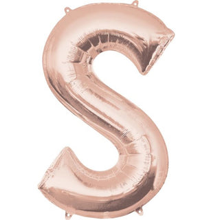 Anagram Rose Gold Jumbo Letter Foil Balloon - S