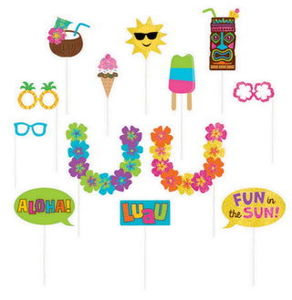 Summer Luau Photo Props | Tropical Party Photo Props | Tropical Luau Summer Party Supplies
