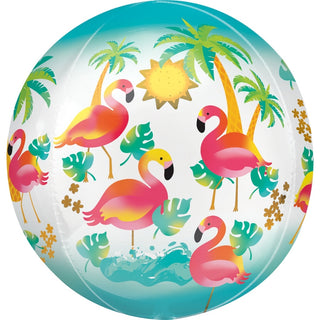 Let's Flamingle Orbz Balloon | Hawaiian Luau Party Supplies NZ