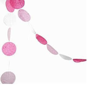 Sundays Pink Tissue Dot Garland