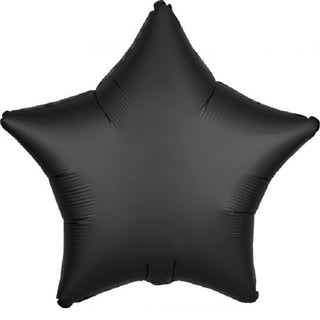 Satin Luxe Onyx Black Star Foil Balloon