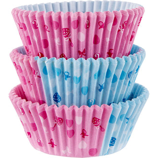 Girl or Boy Gender Reveal Cupcake Cases - 75 Pkt