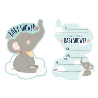 Artwrap | Elephant Baby Shower Invitations | Baby Shower Party Supplies NZ