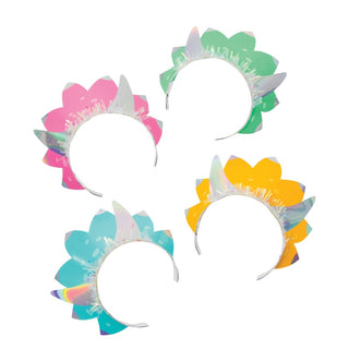 Pink Dinosaur Party Tiaras - 8 Pkt