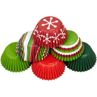 Wilton | Christmas Red & Green Mini Cupcake Papers | Christmas Baking Supplies NZ