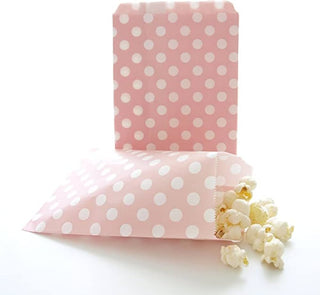 Baby Pink Polka Dot Party Bag - 24 Pkt