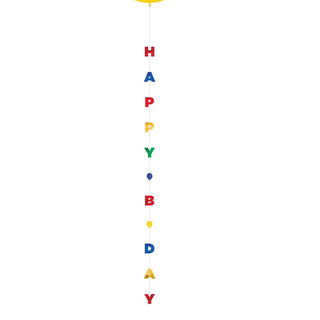 Happy Birthday Primary Balloon Fun String | Balloon Tails NZ