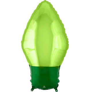 Green Christmas Light Bulb Junior Shape Foil Balloon